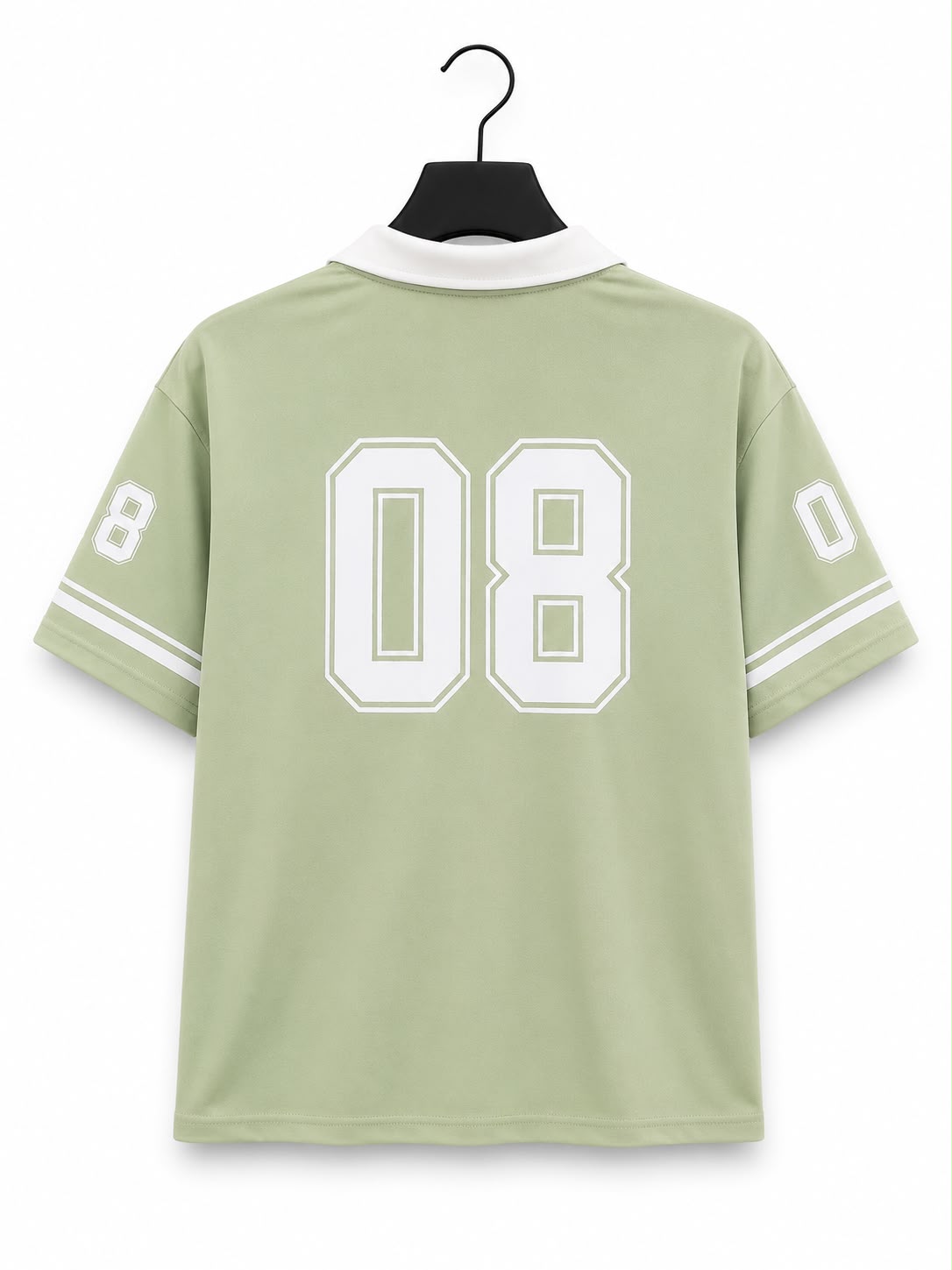 Sage Drop Shoulder V-Neck T-Shirt